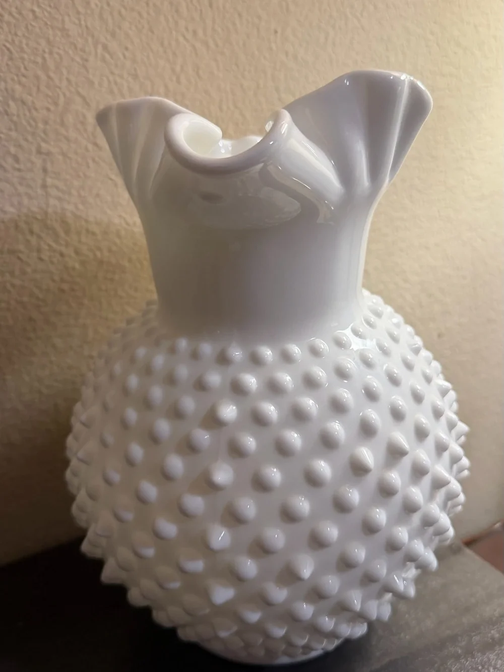 White Hobnail Milk Glass Pitcher - Home Accents